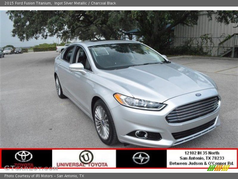 Ingot Silver Metallic / Charcoal Black 2015 Ford Fusion Titanium