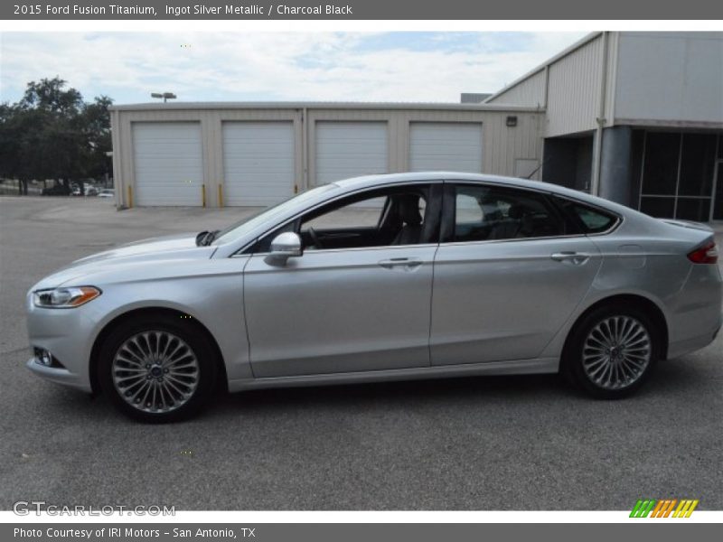 Ingot Silver Metallic / Charcoal Black 2015 Ford Fusion Titanium