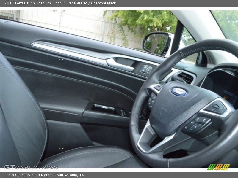 Ingot Silver Metallic / Charcoal Black 2015 Ford Fusion Titanium