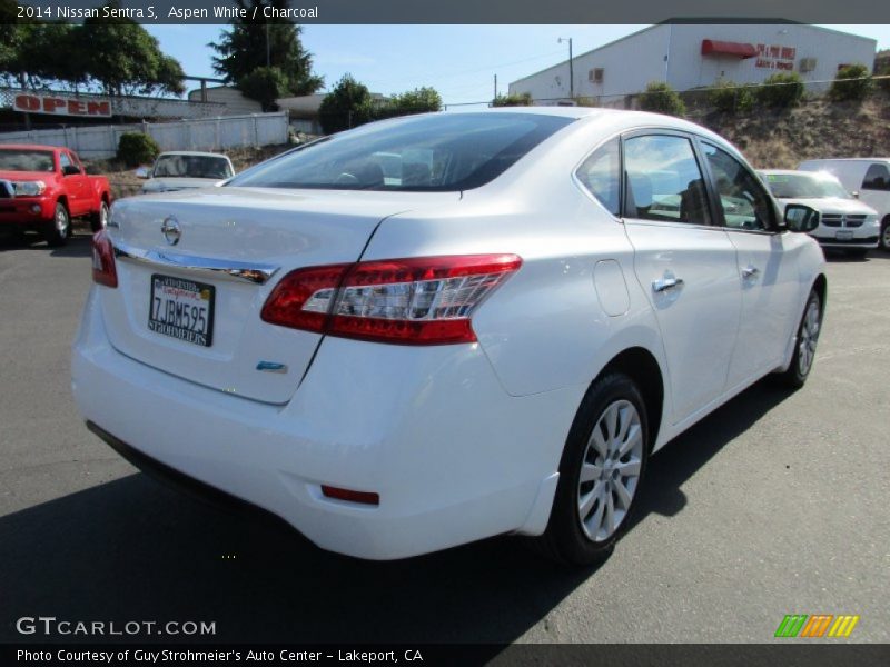 Aspen White / Charcoal 2014 Nissan Sentra S