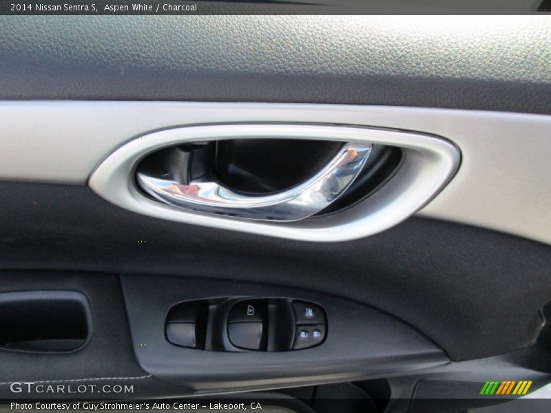 Aspen White / Charcoal 2014 Nissan Sentra S