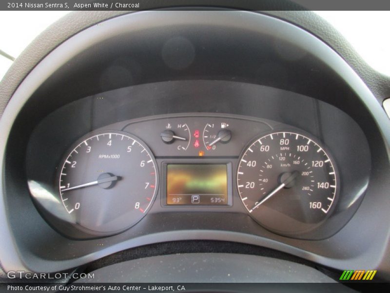 Aspen White / Charcoal 2014 Nissan Sentra S