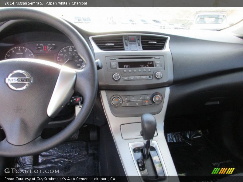 Aspen White / Charcoal 2014 Nissan Sentra S