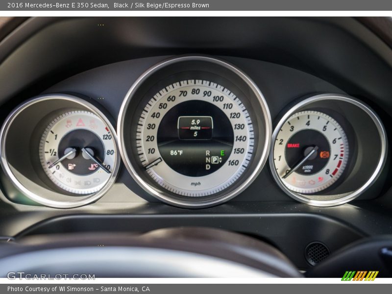 Black / Silk Beige/Espresso Brown 2016 Mercedes-Benz E 350 Sedan