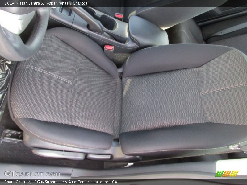 Aspen White / Charcoal 2014 Nissan Sentra S