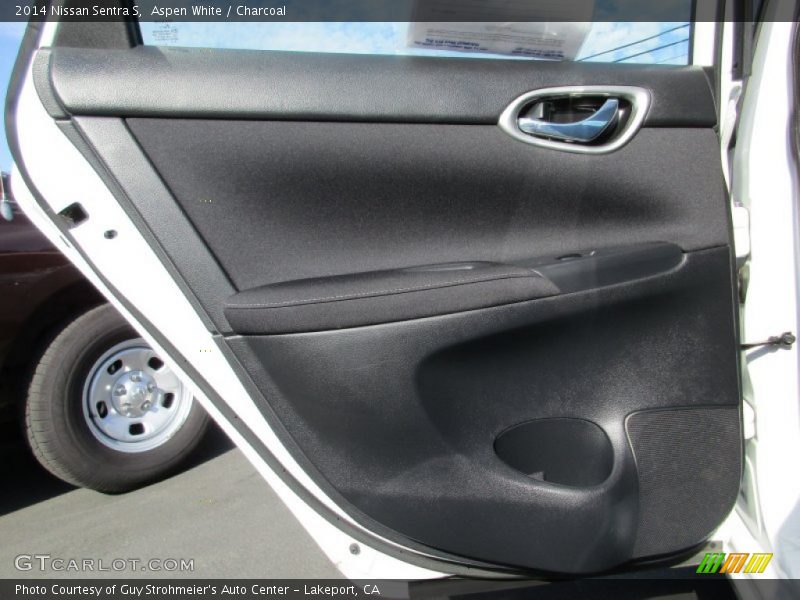Aspen White / Charcoal 2014 Nissan Sentra S