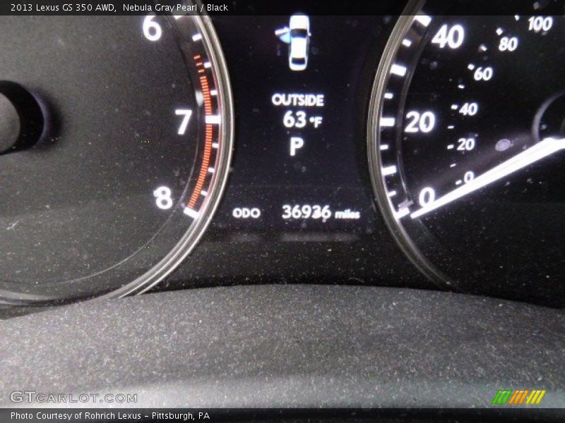 Nebula Gray Pearl / Black 2013 Lexus GS 350 AWD