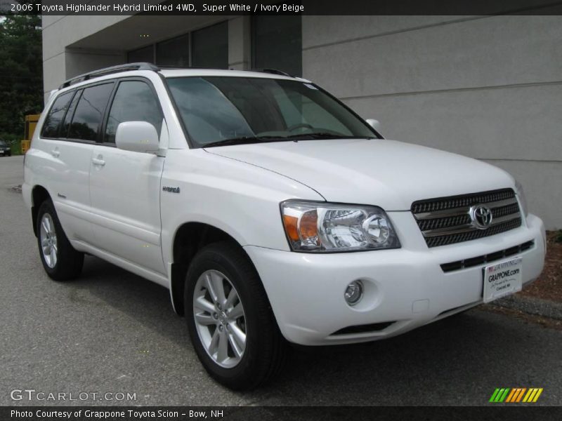 Super White / Ivory Beige 2006 Toyota Highlander Hybrid Limited 4WD