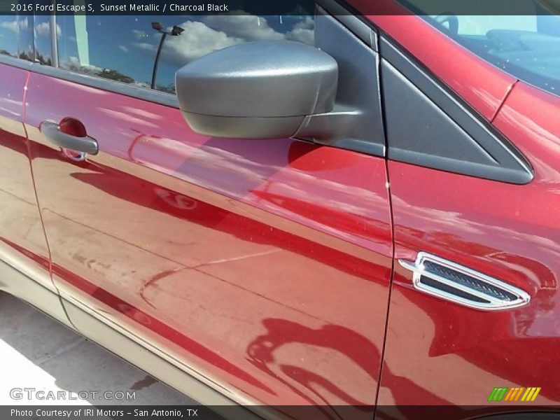 Sunset Metallic / Charcoal Black 2016 Ford Escape S
