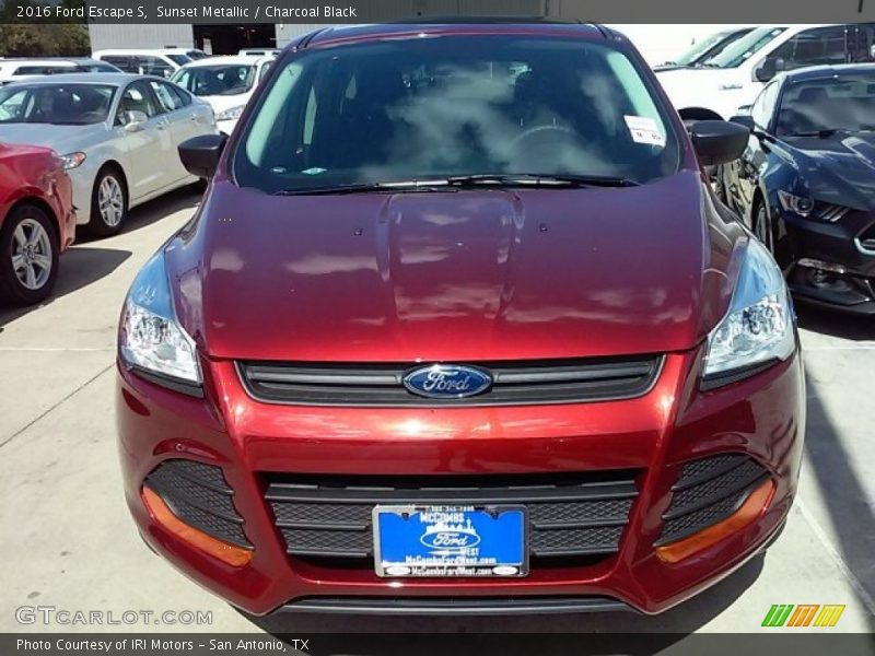 Sunset Metallic / Charcoal Black 2016 Ford Escape S