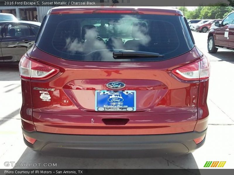 Sunset Metallic / Charcoal Black 2016 Ford Escape S