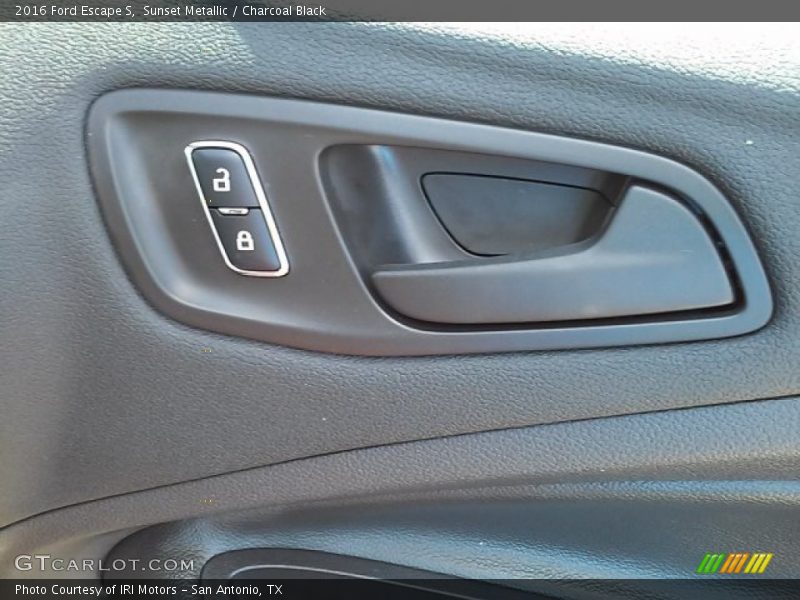 Sunset Metallic / Charcoal Black 2016 Ford Escape S