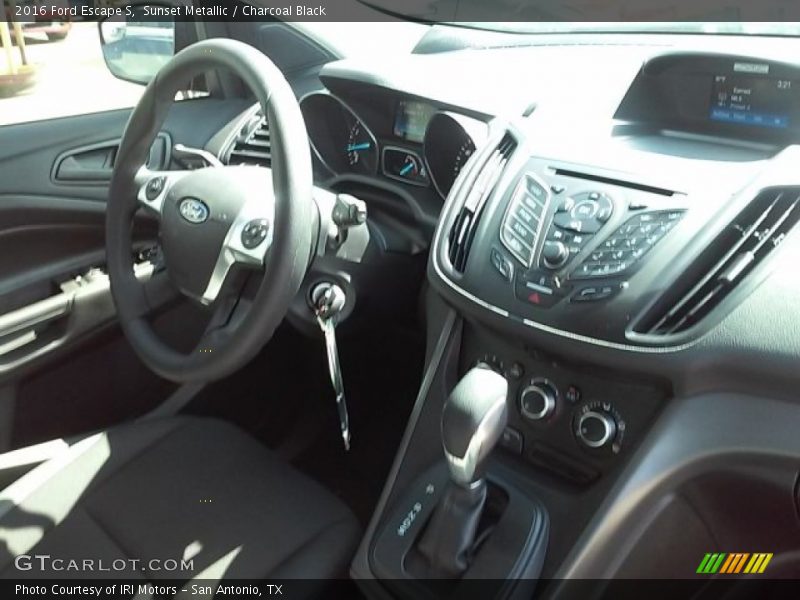 Sunset Metallic / Charcoal Black 2016 Ford Escape S