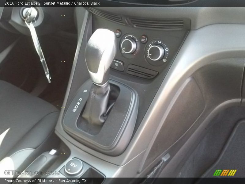Sunset Metallic / Charcoal Black 2016 Ford Escape S