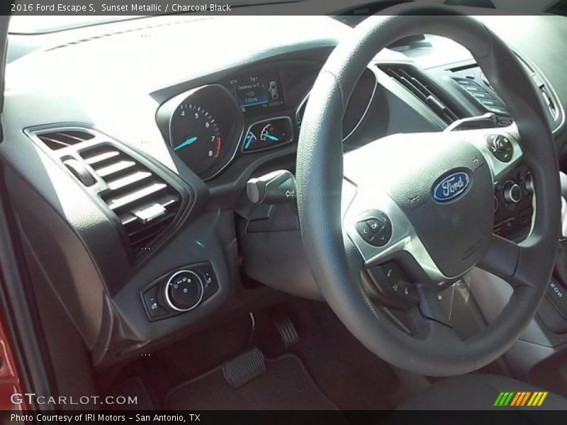 Sunset Metallic / Charcoal Black 2016 Ford Escape S