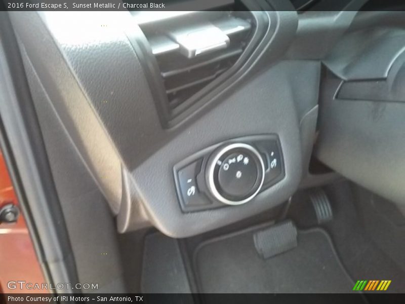 Sunset Metallic / Charcoal Black 2016 Ford Escape S