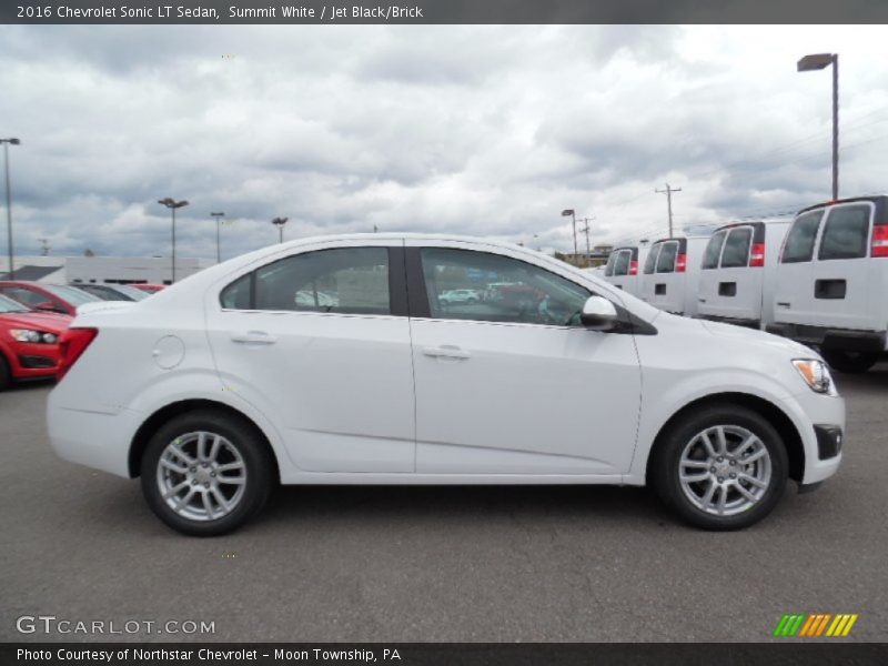Summit White / Jet Black/Brick 2016 Chevrolet Sonic LT Sedan