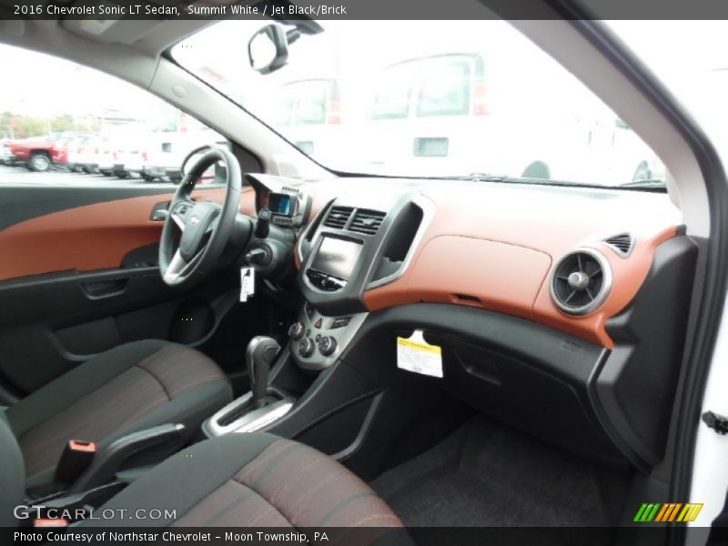 Summit White / Jet Black/Brick 2016 Chevrolet Sonic LT Sedan