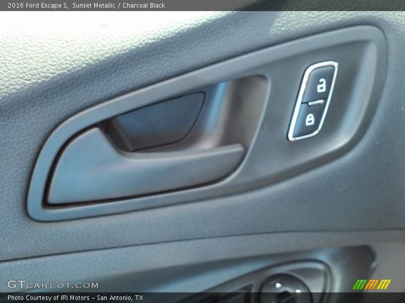 Sunset Metallic / Charcoal Black 2016 Ford Escape S