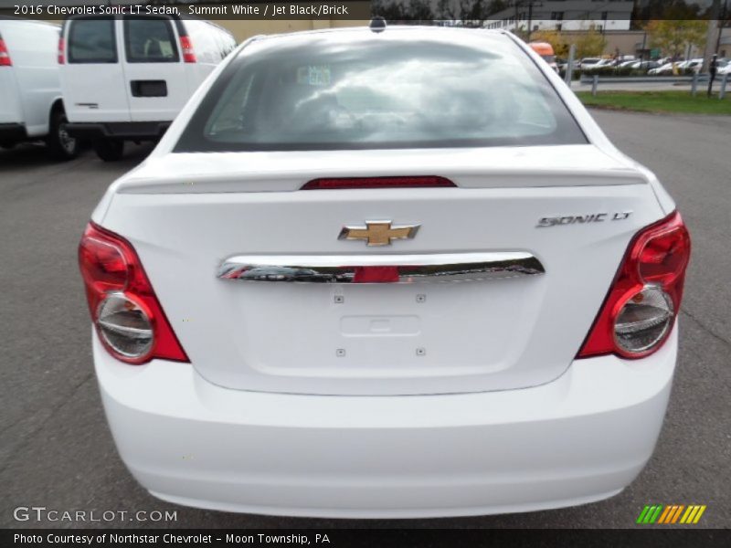 Summit White / Jet Black/Brick 2016 Chevrolet Sonic LT Sedan