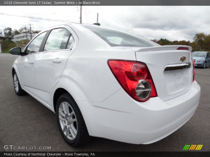 Summit White / Jet Black/Brick 2016 Chevrolet Sonic LT Sedan