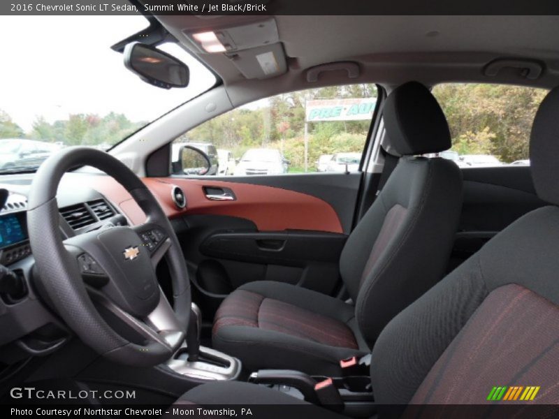 Summit White / Jet Black/Brick 2016 Chevrolet Sonic LT Sedan