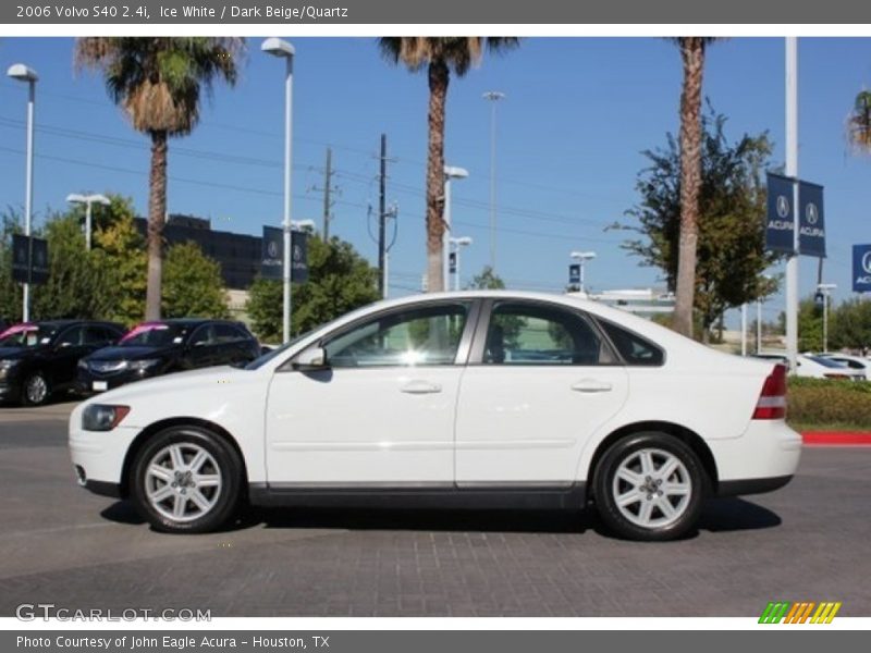 Ice White / Dark Beige/Quartz 2006 Volvo S40 2.4i