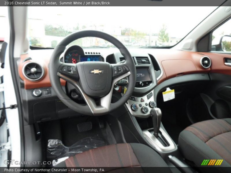 Summit White / Jet Black/Brick 2016 Chevrolet Sonic LT Sedan