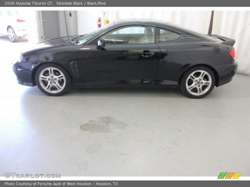 Obsidian Black / Black/Red 2006 Hyundai Tiburon GT