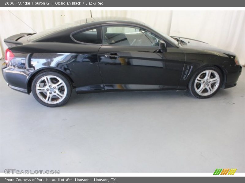 Obsidian Black / Black/Red 2006 Hyundai Tiburon GT