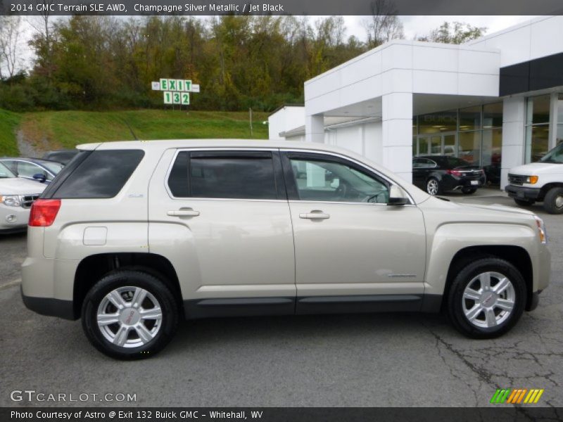 Champagne Silver Metallic / Jet Black 2014 GMC Terrain SLE AWD