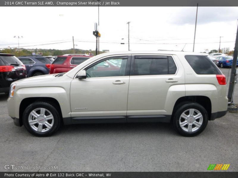 Champagne Silver Metallic / Jet Black 2014 GMC Terrain SLE AWD