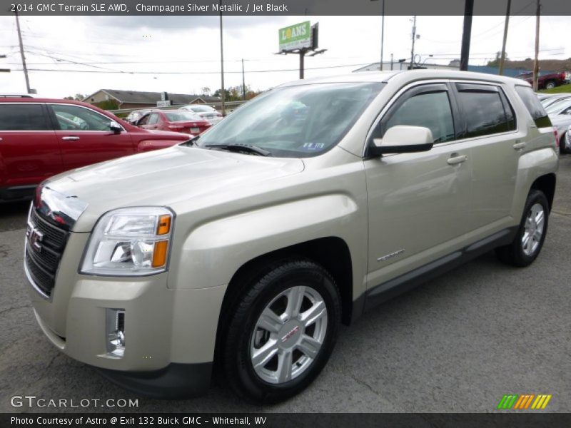 Champagne Silver Metallic / Jet Black 2014 GMC Terrain SLE AWD