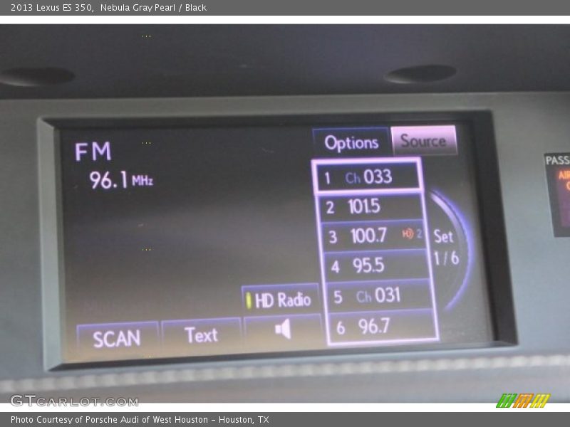 Nebula Gray Pearl / Black 2013 Lexus ES 350