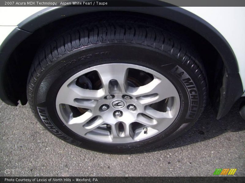 Aspen White Pearl / Taupe 2007 Acura MDX Technology