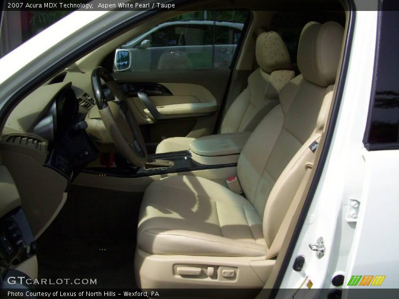 Aspen White Pearl / Taupe 2007 Acura MDX Technology