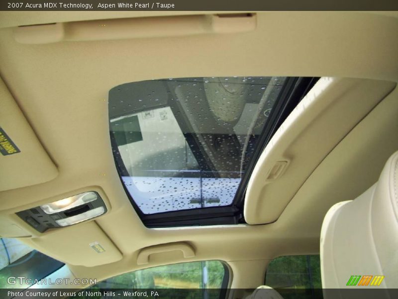 Aspen White Pearl / Taupe 2007 Acura MDX Technology