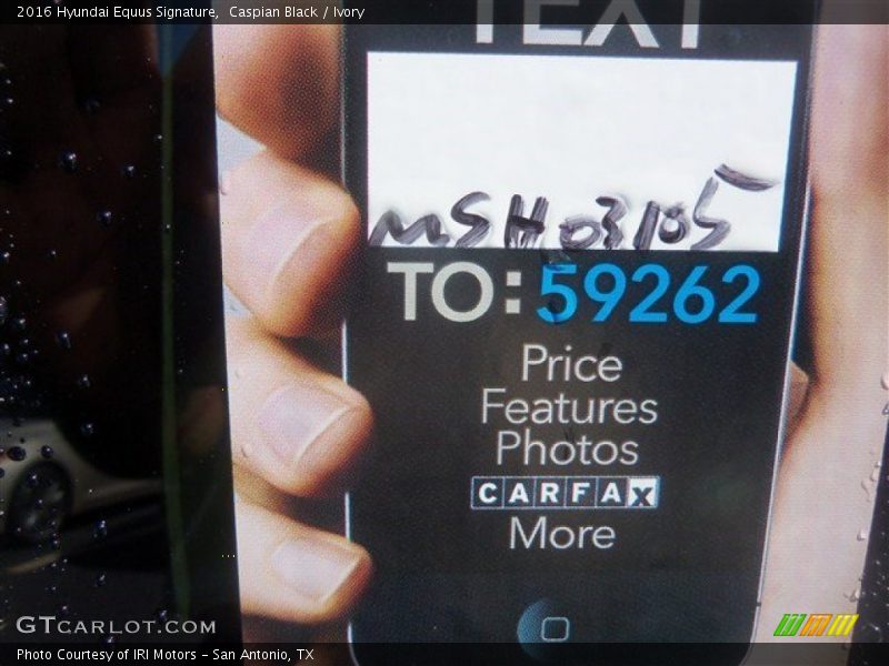 Caspian Black / Ivory 2016 Hyundai Equus Signature