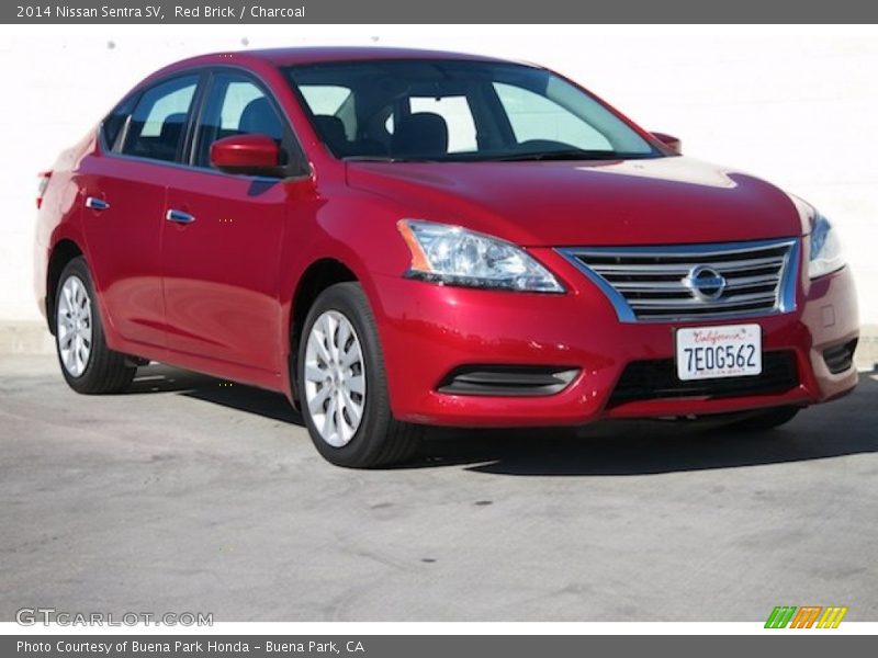 Red Brick / Charcoal 2014 Nissan Sentra SV
