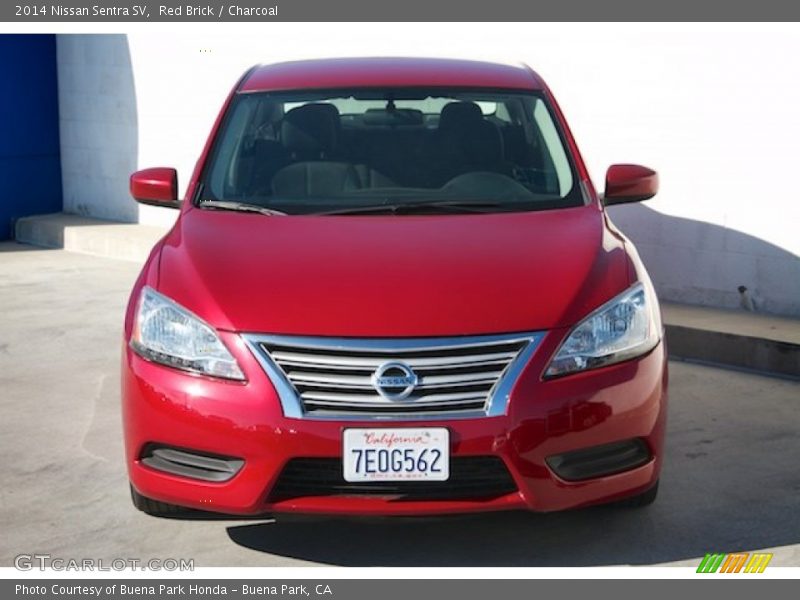 Red Brick / Charcoal 2014 Nissan Sentra SV