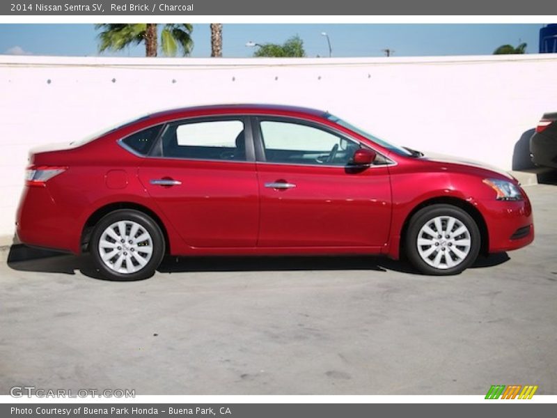 Red Brick / Charcoal 2014 Nissan Sentra SV