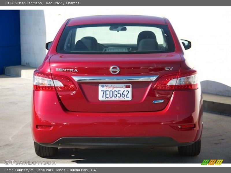 Red Brick / Charcoal 2014 Nissan Sentra SV