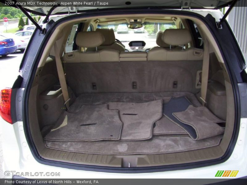 Aspen White Pearl / Taupe 2007 Acura MDX Technology