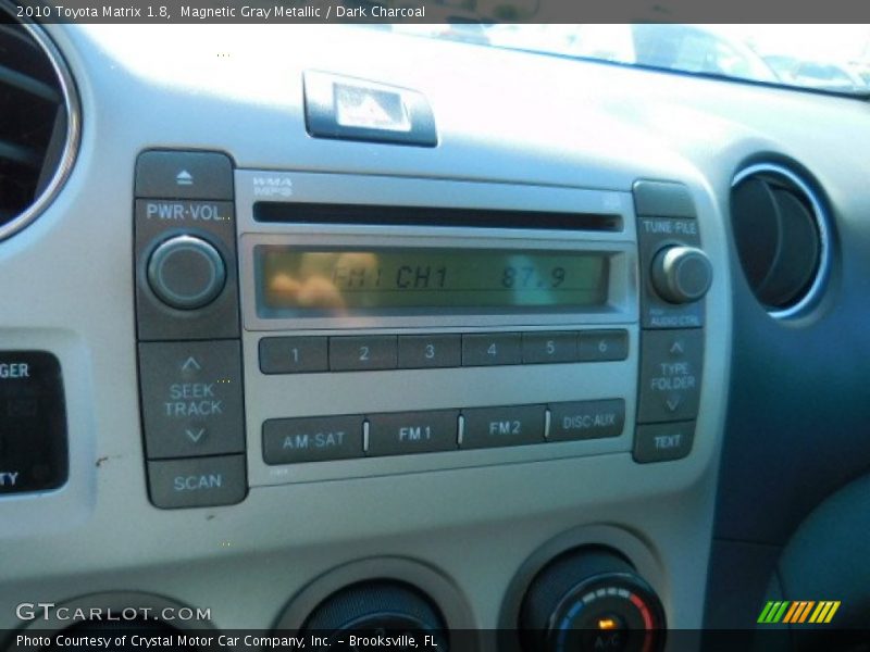 Magnetic Gray Metallic / Dark Charcoal 2010 Toyota Matrix 1.8