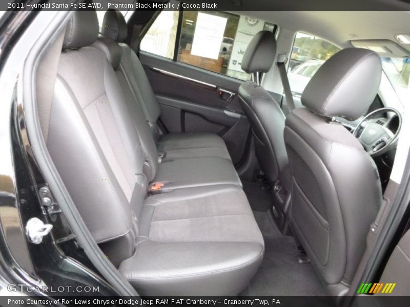 Phantom Black Metallic / Cocoa Black 2011 Hyundai Santa Fe SE AWD