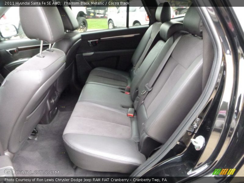 Phantom Black Metallic / Cocoa Black 2011 Hyundai Santa Fe SE AWD