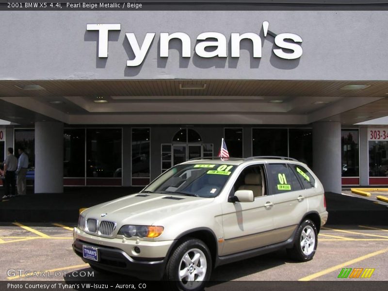 Pearl Beige Metallic / Beige 2001 BMW X5 4.4i
