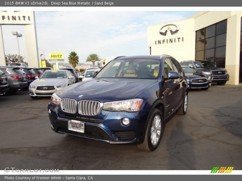 Deep Sea Blue Metallic / Sand Beige 2015 BMW X3 sDrive28i