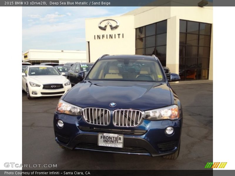 Deep Sea Blue Metallic / Sand Beige 2015 BMW X3 sDrive28i