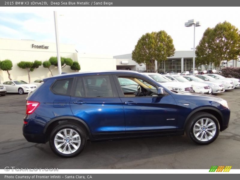 Deep Sea Blue Metallic / Sand Beige 2015 BMW X3 sDrive28i